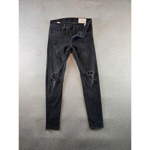RAG‎ & BONE Standard Issue Fit 1 Jeans Men's 34x34 Black Skinny Leg Button Fly